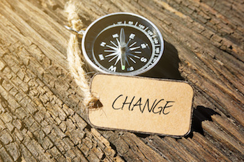 keys to transformational change - compass with "change"